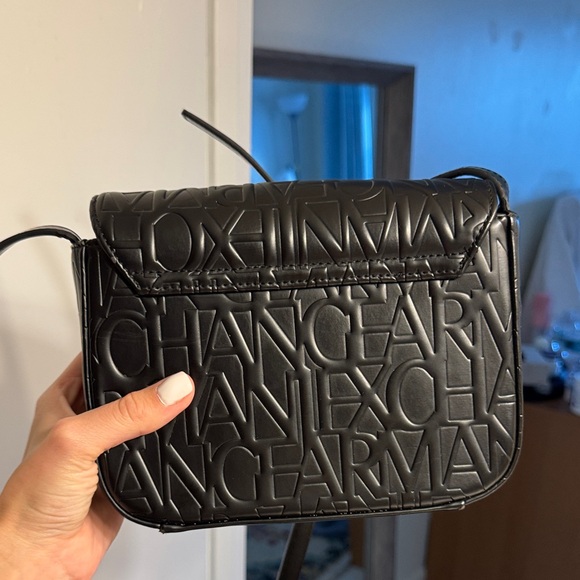 Armani Exchange Black Logo Crossbody Bag - Picture 3 of 10